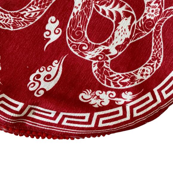 Year of the Snake 2025 Round 15in Placemat Set of 4 Red White Lunar New Year New - Picture 3 of 14